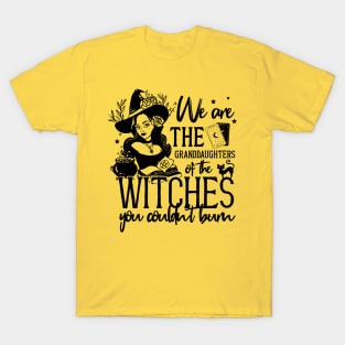 Halloween Feminist Granddaughters of Witches Orange T-Shirt